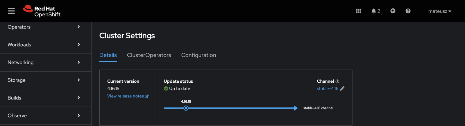 Red Hat OpenShift – Updating a cluster using the Web Console and CLI ...