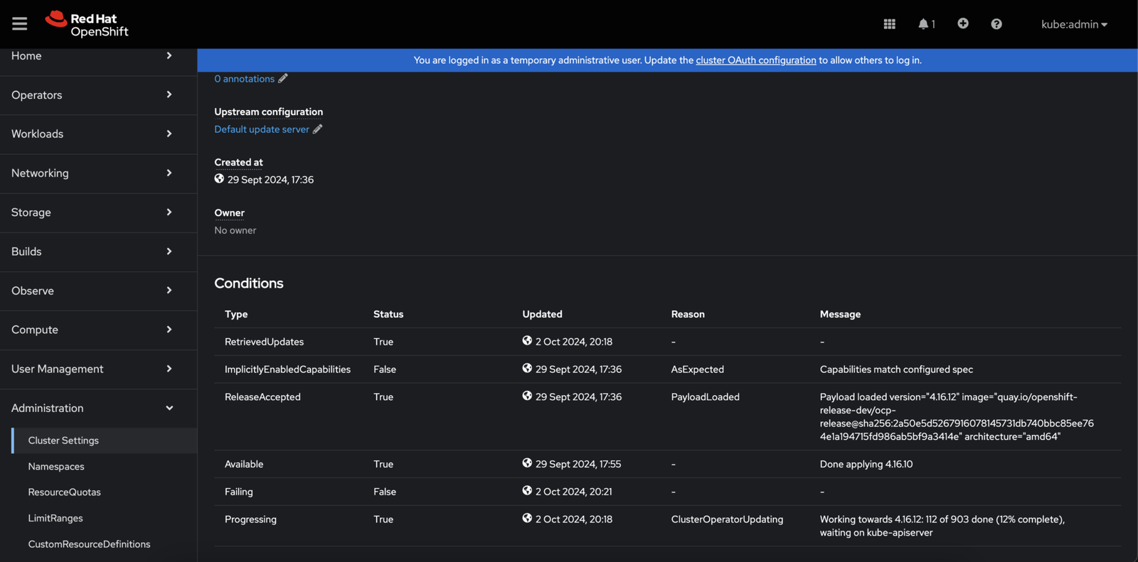 Red Hat OpenShift – Updating a cluster using the Web Console and CLI ...