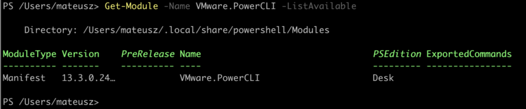 Installing VMware PowerCLI on macOS